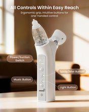 Load image into Gallery viewer, GROWNSY SniffEase Spa 3-in-1 Nasal Aspirator for Baby – Spray, Suction & Mist, Hospital-Grade Powerful Electric Nose Suction with Soothing Light & Music, Larger Chamber