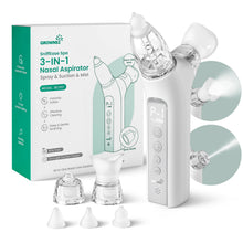 Load image into Gallery viewer, GROWNSY SniffEase Spa 3-in-1 Nasal Aspirator for Baby – Spray, Suction &amp; Mist, Hospital-Grade Powerful Electric Nose Suction with Soothing Light &amp; Music, Larger Chamber
