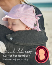 Load image into Gallery viewer, GROWNSY Baby Carrier,Wrap Carrier, Ergonomic with Head Support,Deep Grey Soft Breathable Fabric, Perfect for Newborns to Toddlers. Ergonomic Design Reduces Back Strain. Easy On/Off Design
