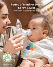 Load image into Gallery viewer, GROWNSY SniffEase Spa 3-in-1 Nasal Aspirator for Baby – Spray, Suction &amp; Mist, Hospital-Grade Powerful Electric Nose Suction with Soothing Light &amp; Music, Larger Chamber
